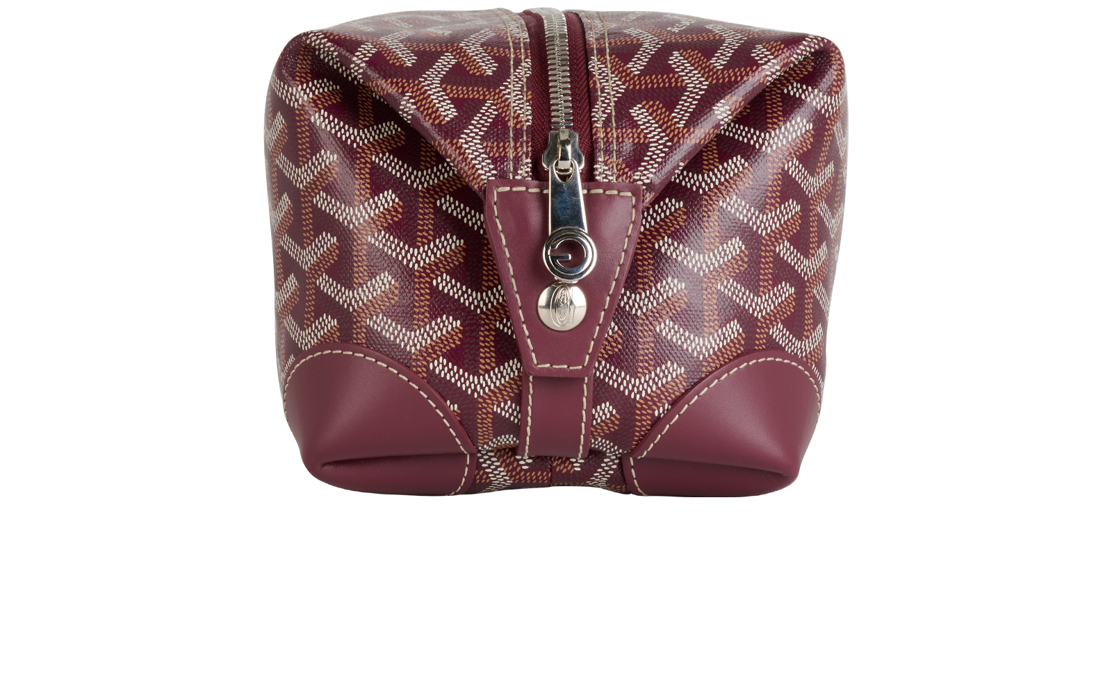 Goyard Bowling 25 Toiletry Bag, &pound;895, Accessories, Burgundy, Canvas, Side view